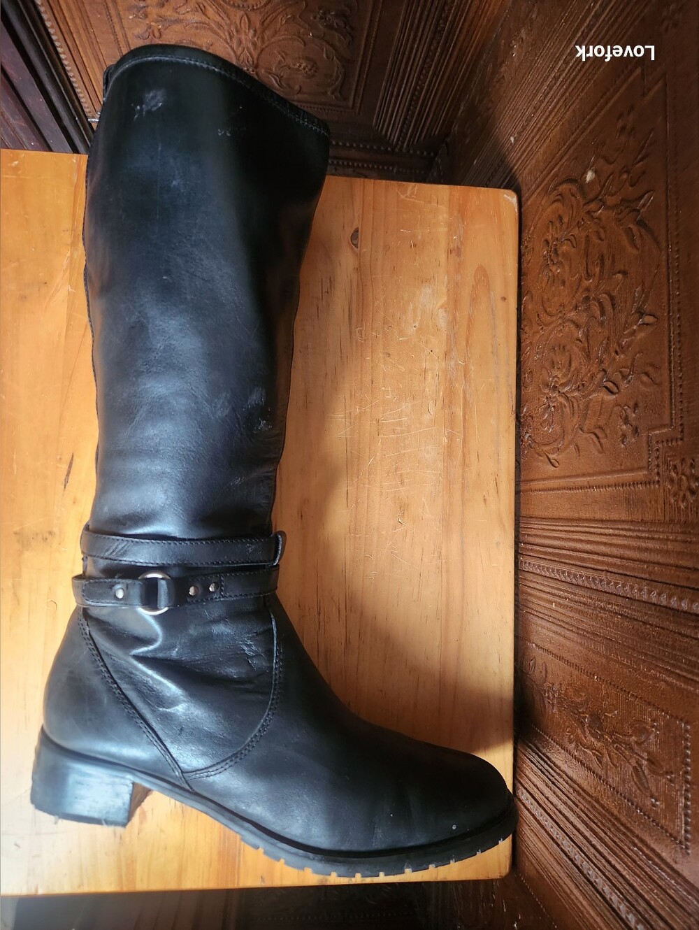 NATURALIZER Black Leather Riding Boots-Sz 11M